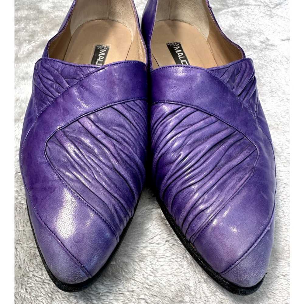 Maud Frizon Paris Vintage Purple Leather Pointed … - image 12