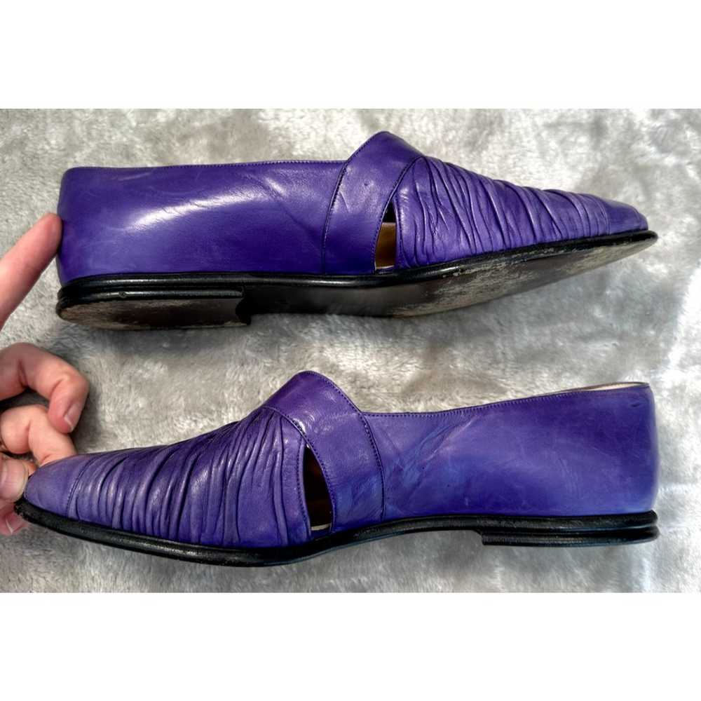 Maud Frizon Paris Vintage Purple Leather Pointed … - image 3