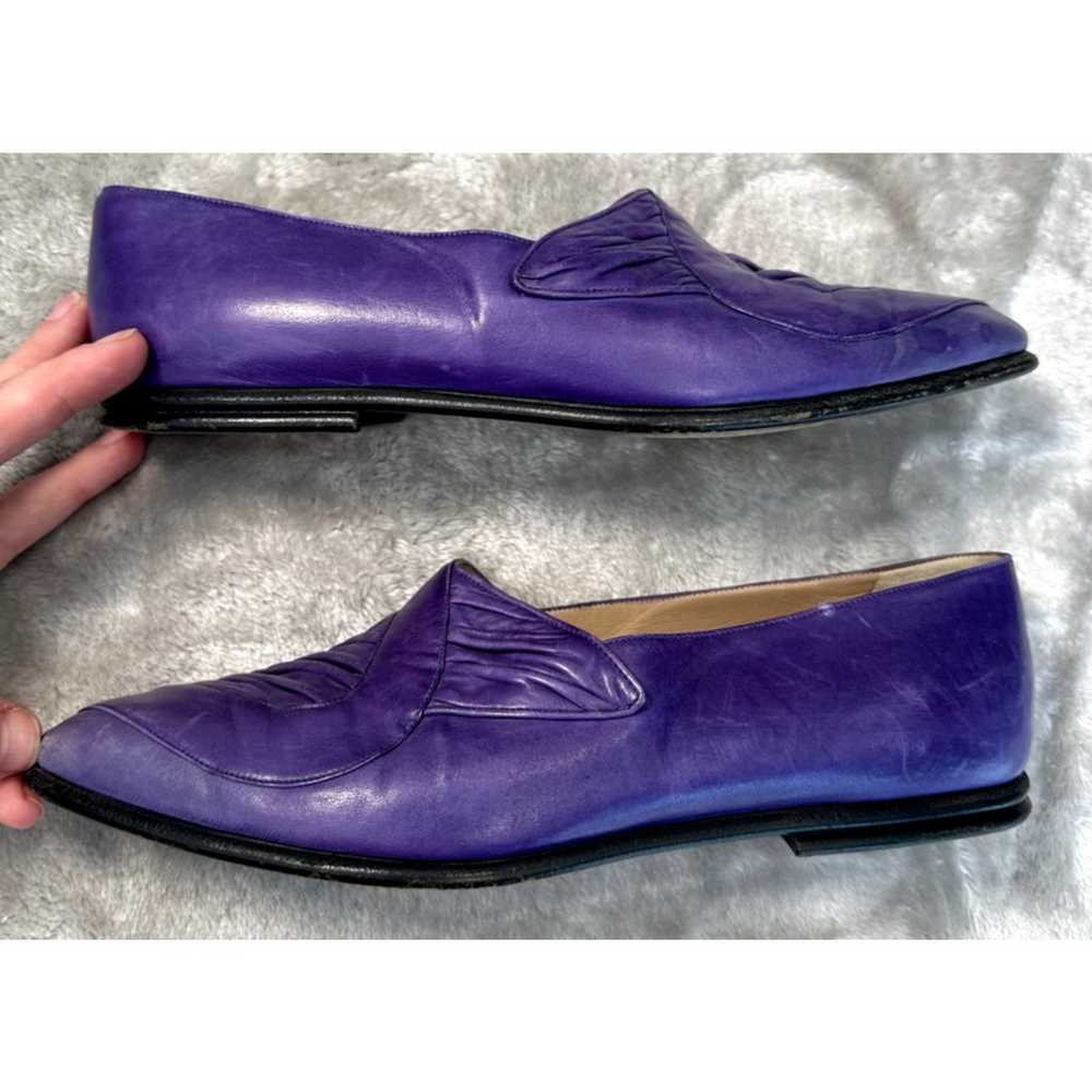 Maud Frizon Paris Vintage Purple Leather Pointed … - image 4