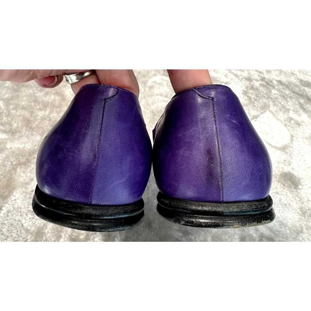 Maud Frizon Paris Vintage Purple Leather Pointed … - image 5