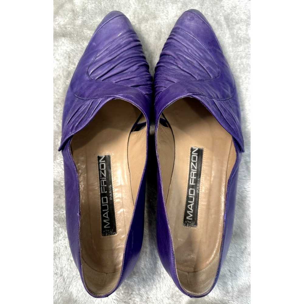 Maud Frizon Paris Vintage Purple Leather Pointed … - image 7