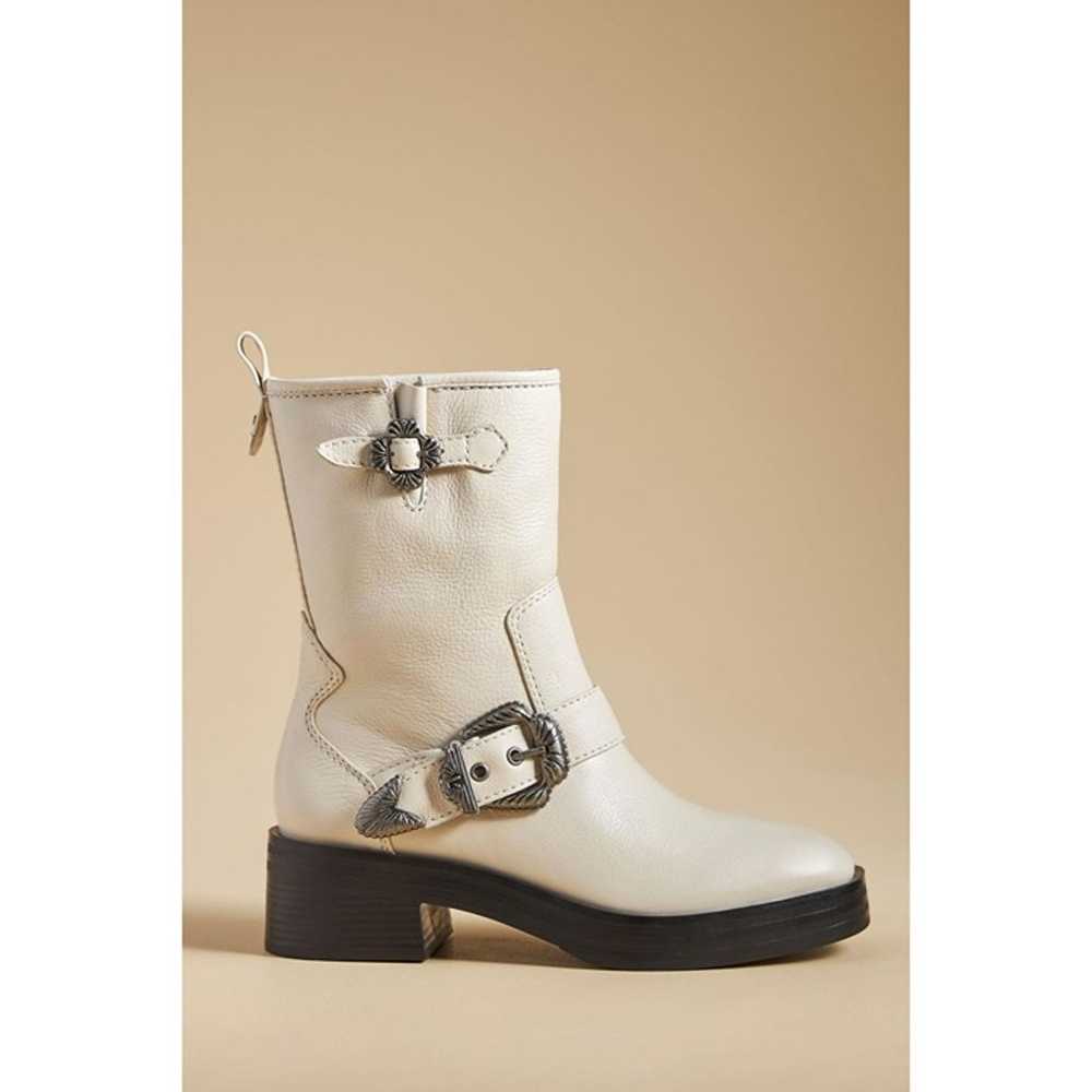 NEW ANTHOLOGY Larroudé Hardy ivory leather Boots … - image 1