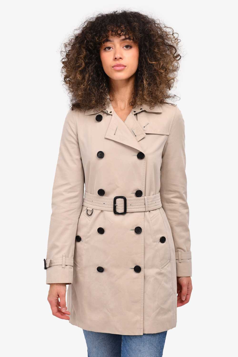 Burberry Beige Kensington Trench Coat Size M - image 2