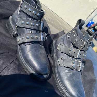 ZADIG AND VOLTAIRE STUDED BOOTS REAL LEATHER