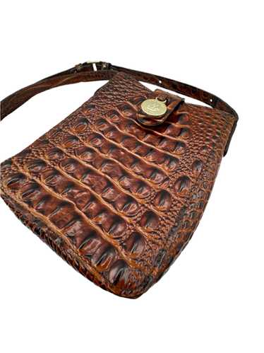 Brahmin Brown Crocodile Embossed Crossbody Y2K