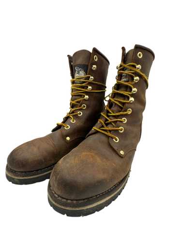 Georgia Boot, Brown Leather Workboot M 8 1990s