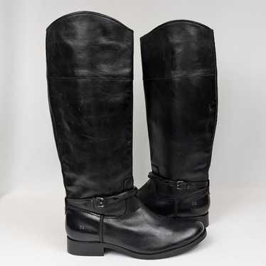 Frye Melissa Seam Tall Pull On Riding Boots Ankle… - image 1