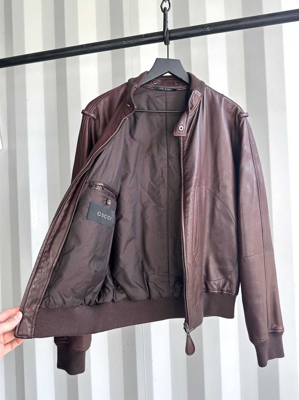 Gucci × Tom Ford Western Leather Jacket Oxblood - image 6