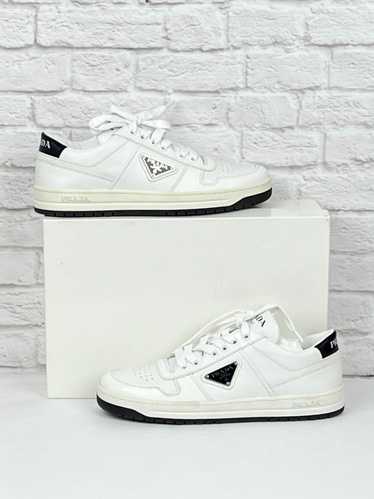 Prada Downtown Perforated Leather Sneakers, Size 3