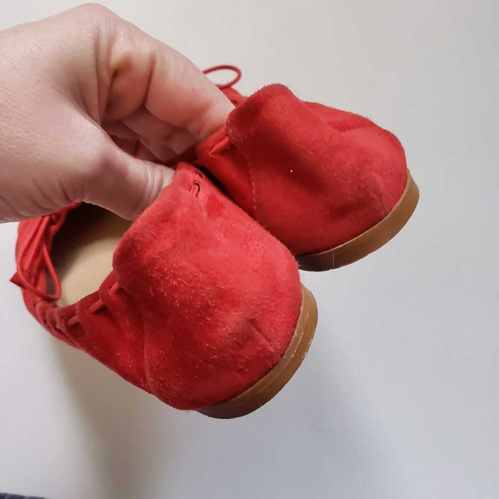 $120 Sundance Red Suede Ballet Flats - image 6