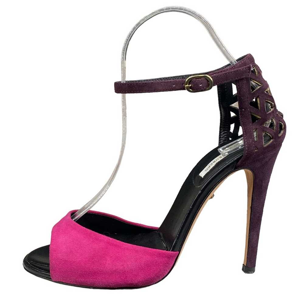 Diane Van Furstenburg Pink Purple Suede Open Toe … - image 3