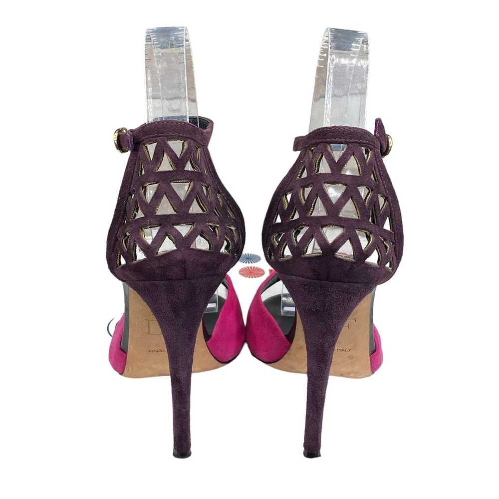 Diane Van Furstenburg Pink Purple Suede Open Toe … - image 9