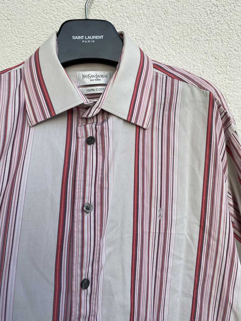 Vintage × Yves Saint Laurent Pinky YSL Shirt Cott… - image 12