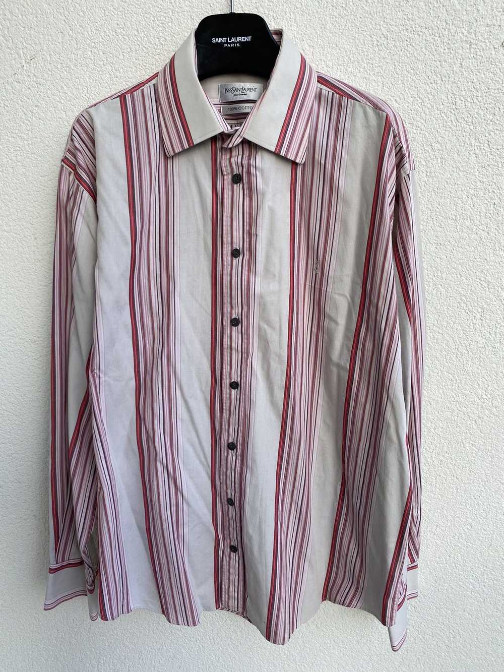 Vintage × Yves Saint Laurent Pinky YSL Shirt Cott… - image 3