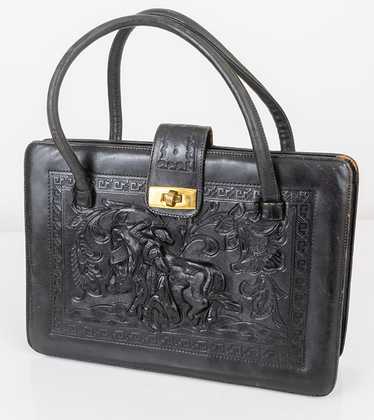 1960s Mexican Tooled Leather Purse - image 1