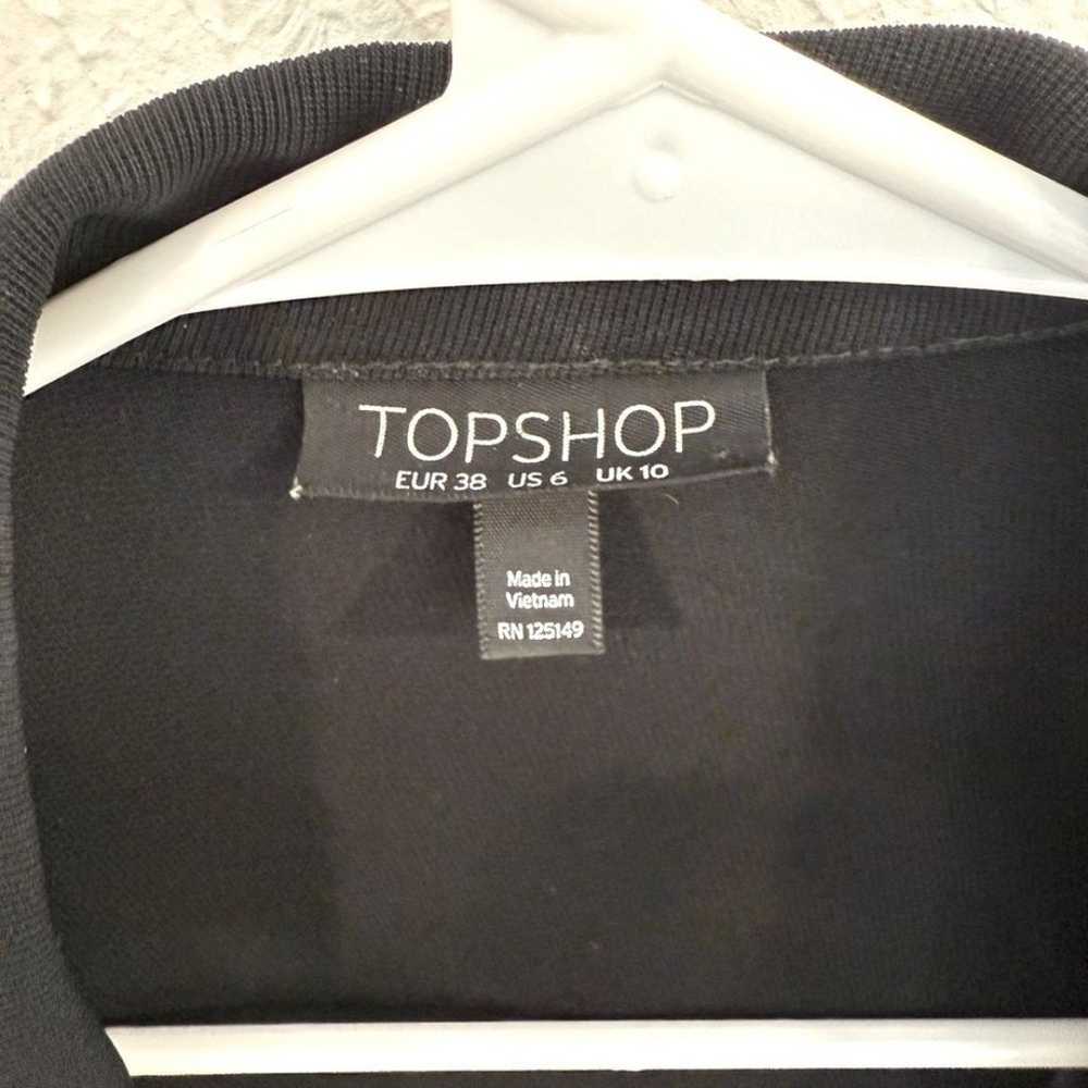 Topshop Women's Black Blazer Jacket Tailored Long… - image 3