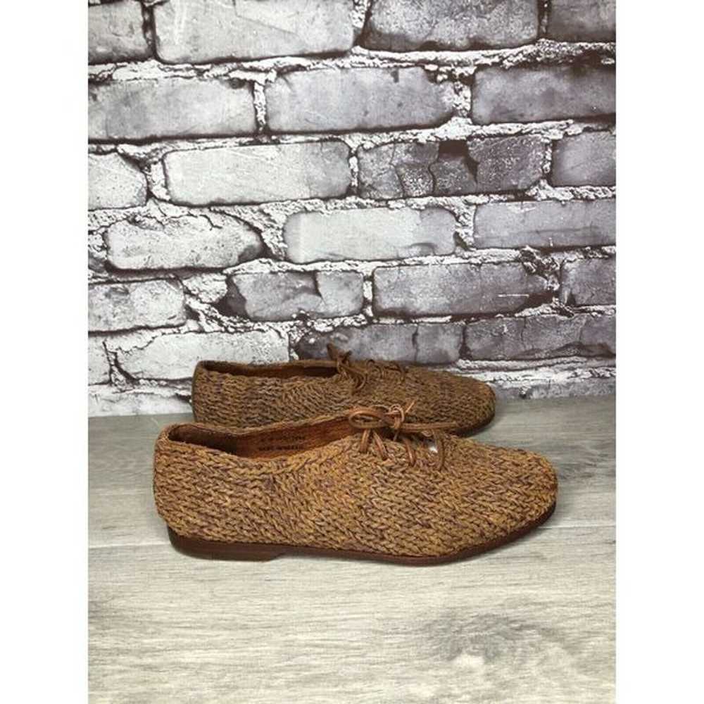 Cole Haan Resort Brown Leather Woven Basket Weave… - image 1