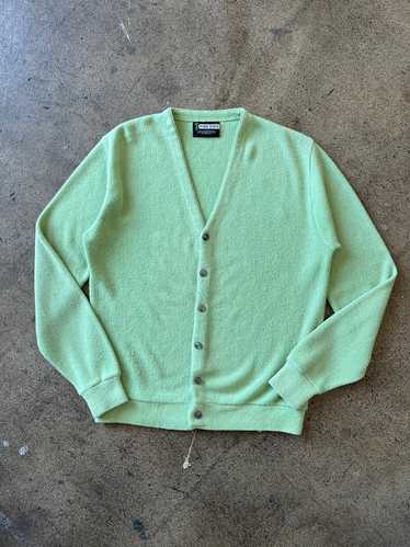 1970s Chartreuse Cardigan Sweater