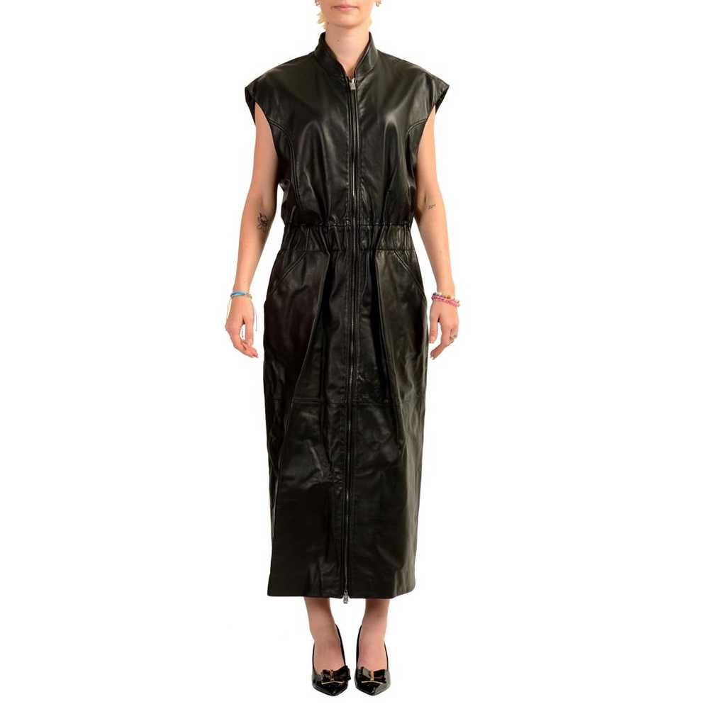 Ferrari Leather mid-length dress - image 6