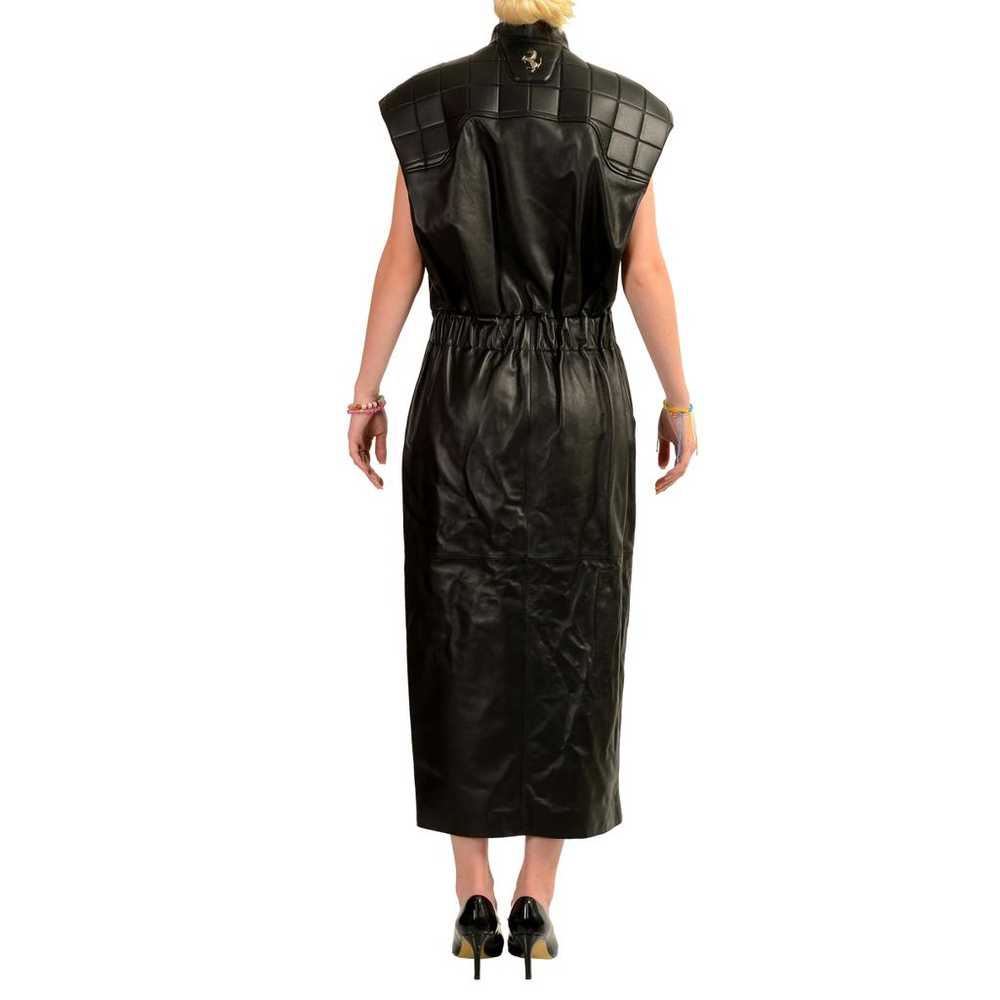 Ferrari Leather mid-length dress - image 8