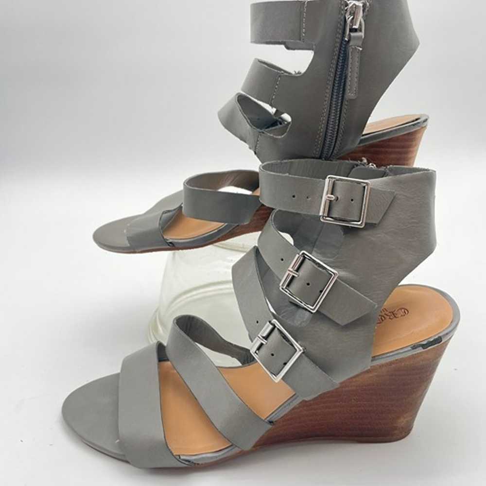 Crown Vintage Serena Gray Strappy Gladiator Wedge… - image 1