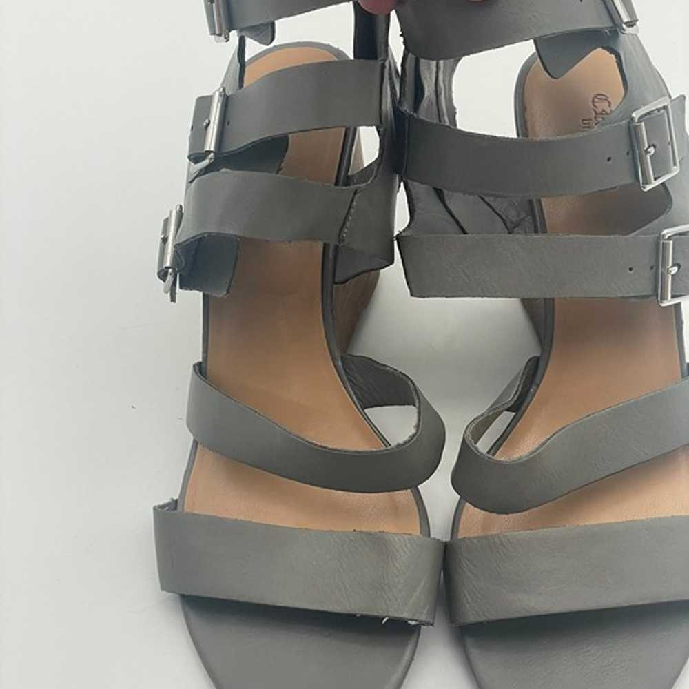 Crown Vintage Serena Gray Strappy Gladiator Wedge… - image 5