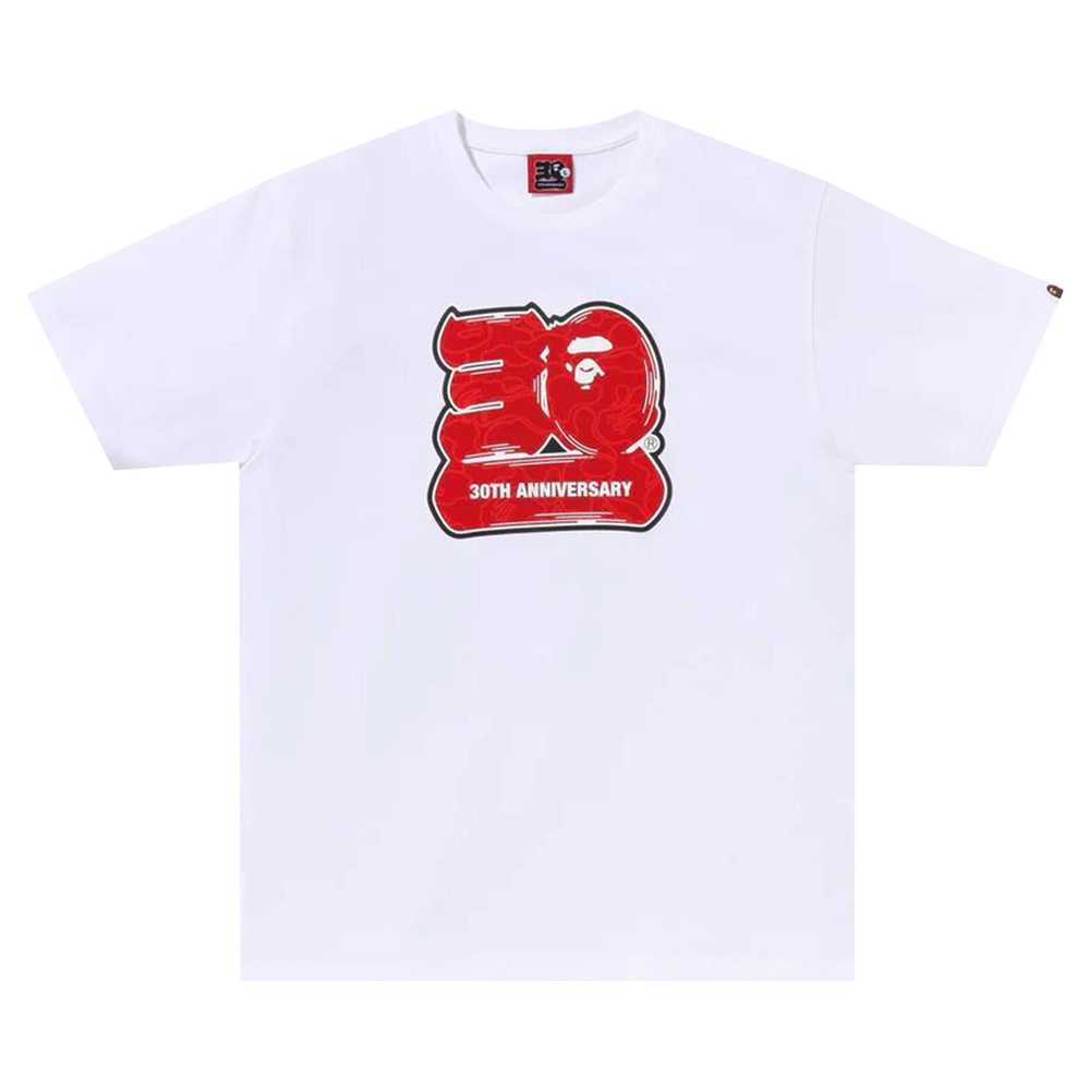 Bape BAPE 30th Anniversary Tee #2 'White/Red' - image 1