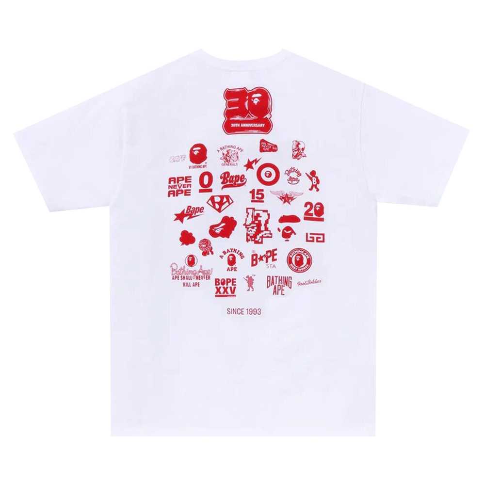 Bape BAPE 30th Anniversary Tee #2 'White/Red' - image 2