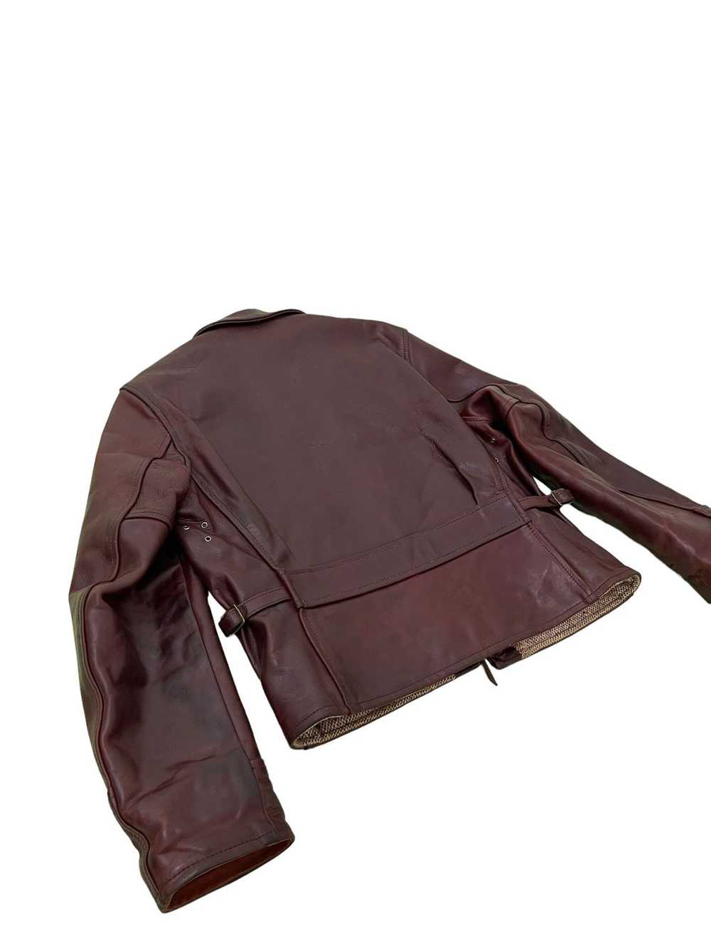 Aero Leather × Leather Jacket × Vintage 1930s Hal… - image 11