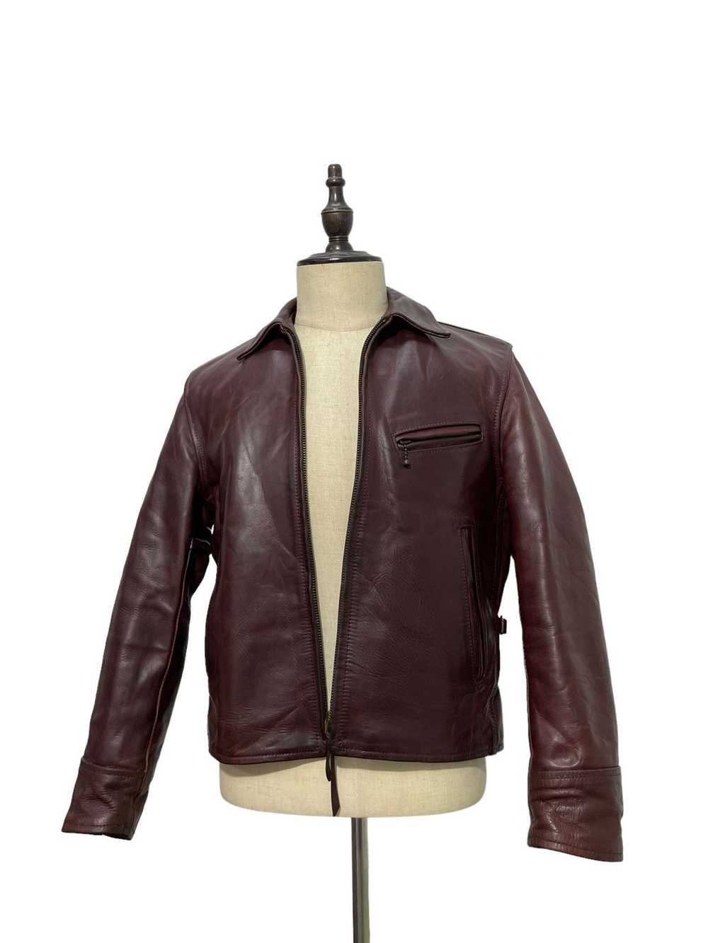 Aero Leather × Leather Jacket × Vintage 1930s Hal… - image 3