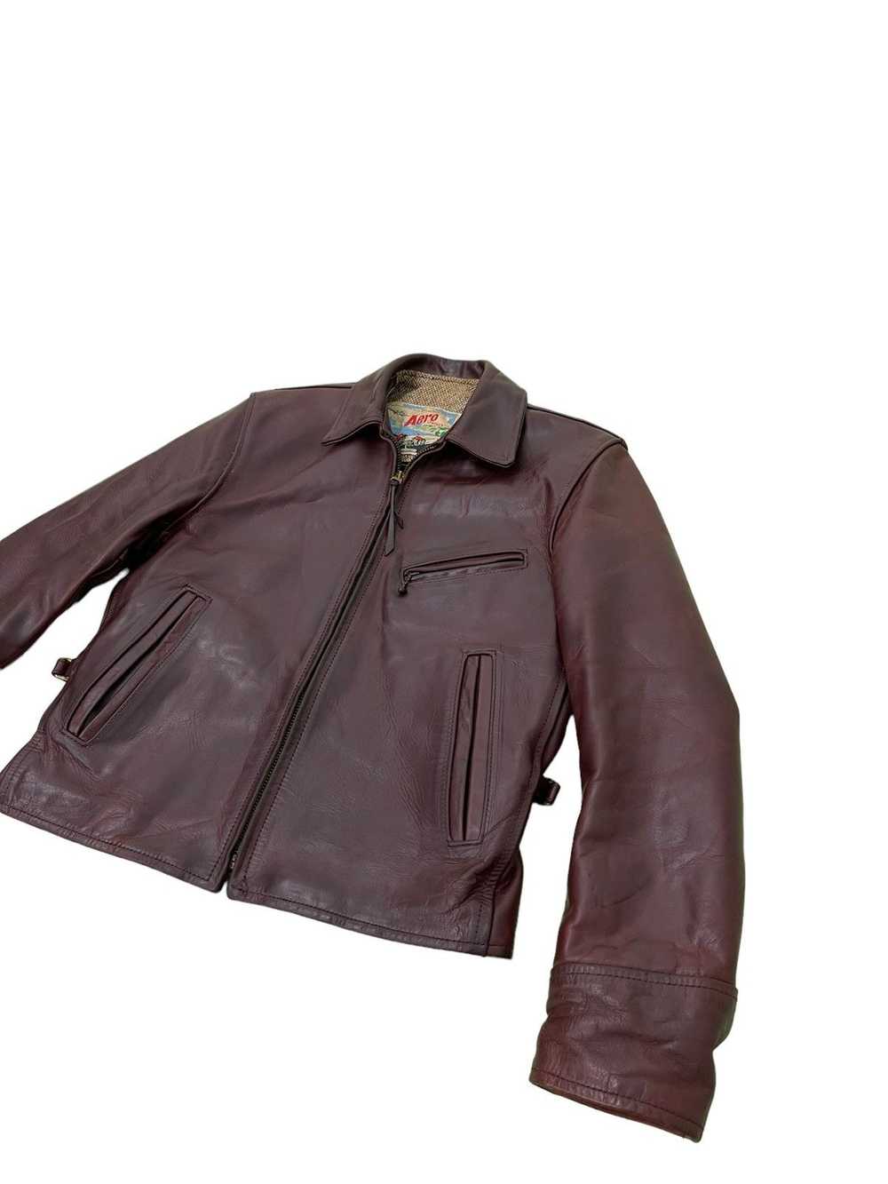 Aero Leather × Leather Jacket × Vintage 1930s Hal… - image 6