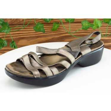 Dansko Sz 38 M Bronze Strappy Leather Women Sandal