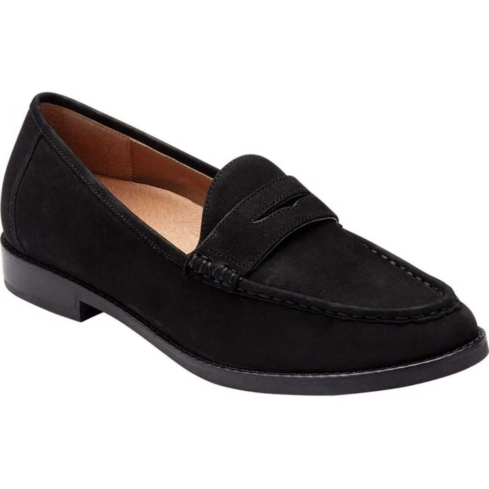 Vionic Waverly Black Suede Classic Loafer Size 7 - image 1