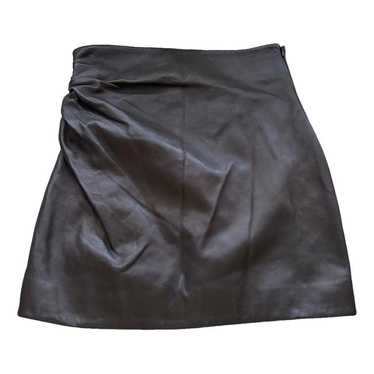 The Sei Leather mini skirt