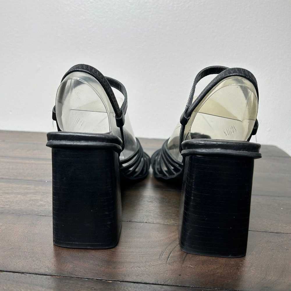 Vintage 90s 1990s 2000s y2k square toe sandals sh… - image 8