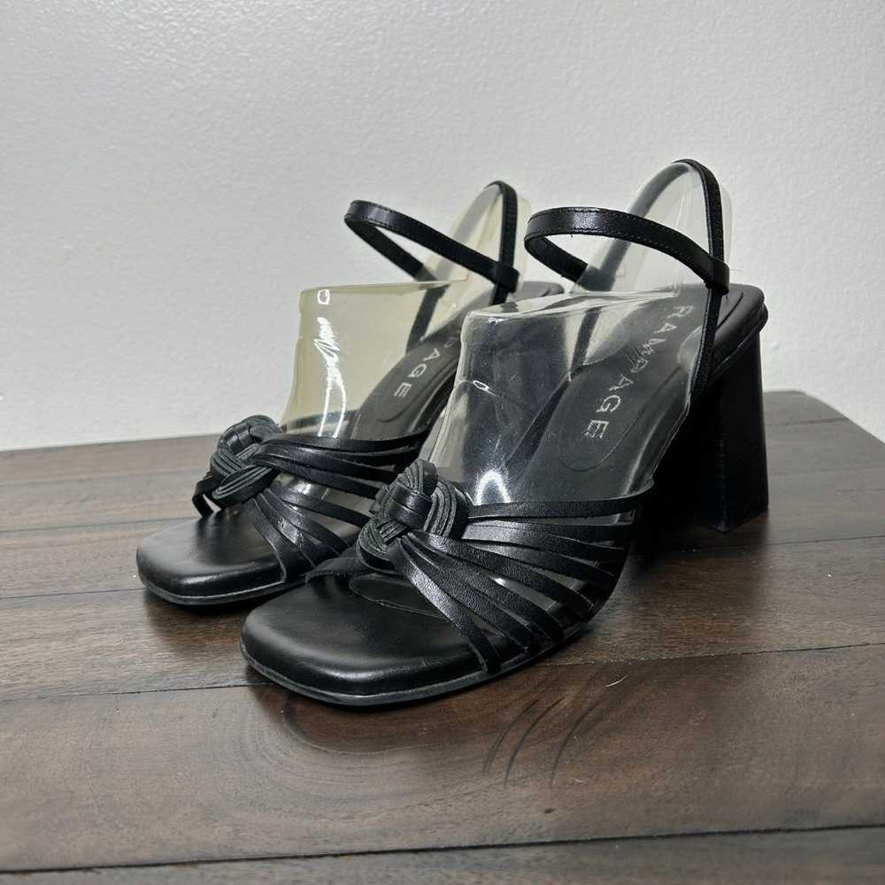 Vintage 90s 1990s 2000s y2k square toe sandals sh… - image 9