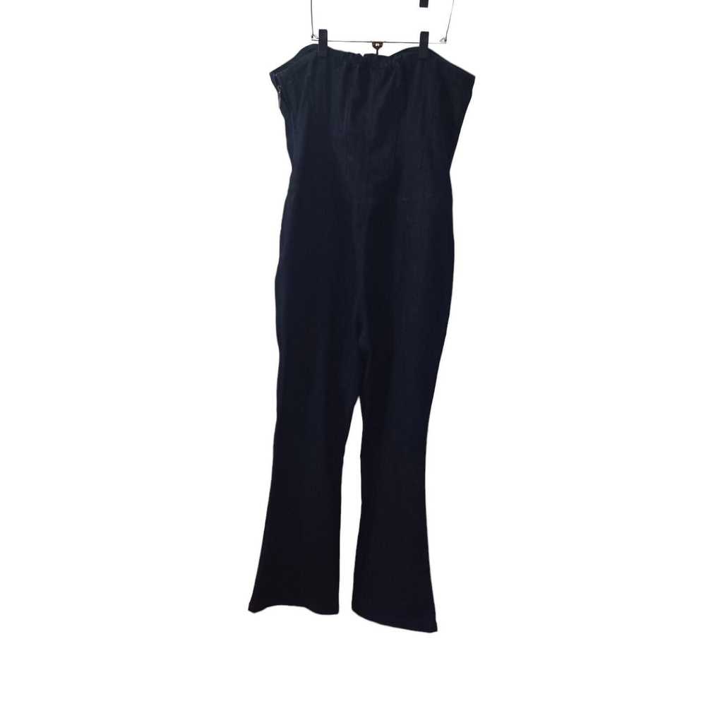 Designer Boom Boom Strapless Denim Jumpsuit Dark … - image 1