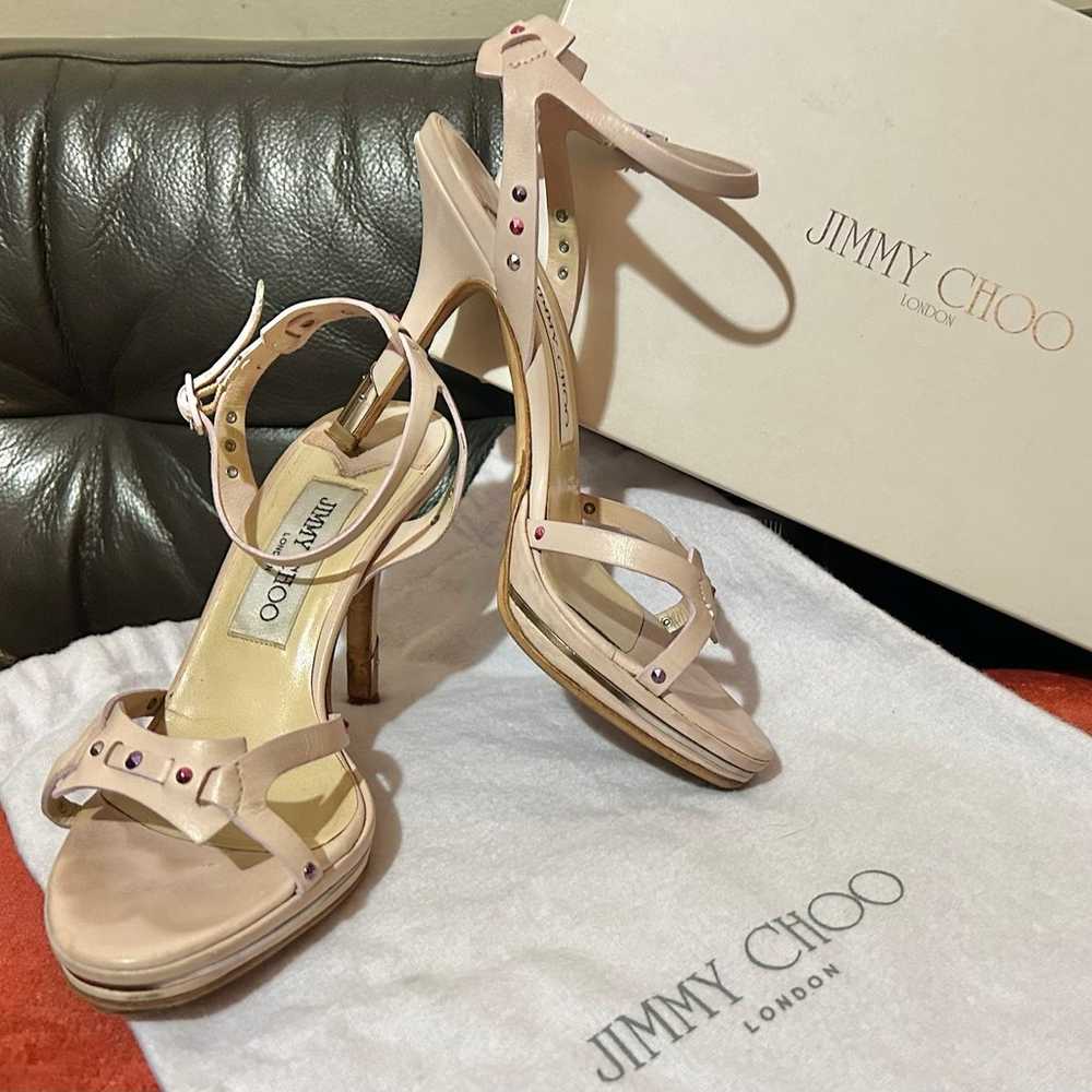 Vintage - Jimmy Choo 2004 “Jade” Pale Pink
Leathe… - image 10