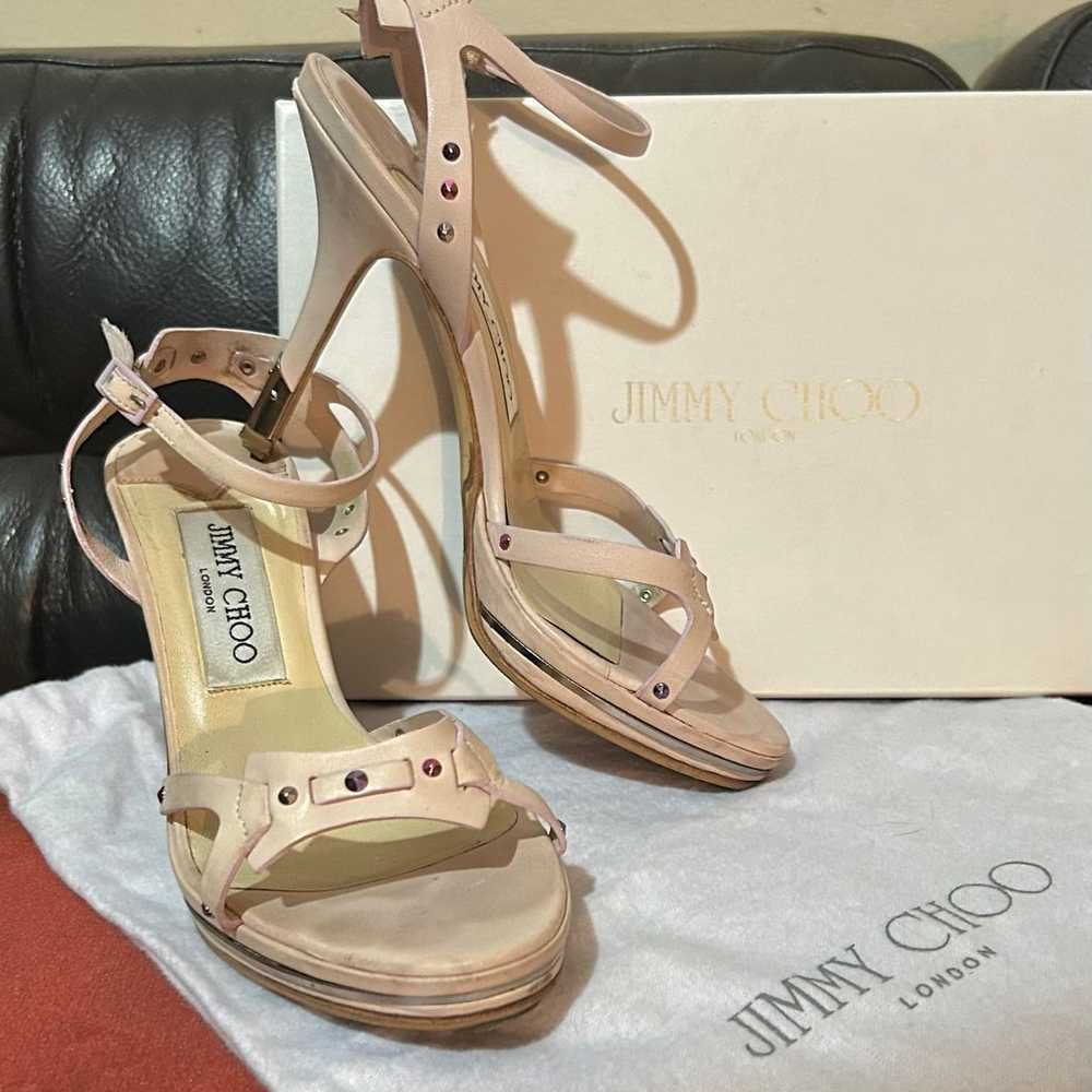 Vintage - Jimmy Choo 2004 “Jade” Pale Pink
Leathe… - image 2