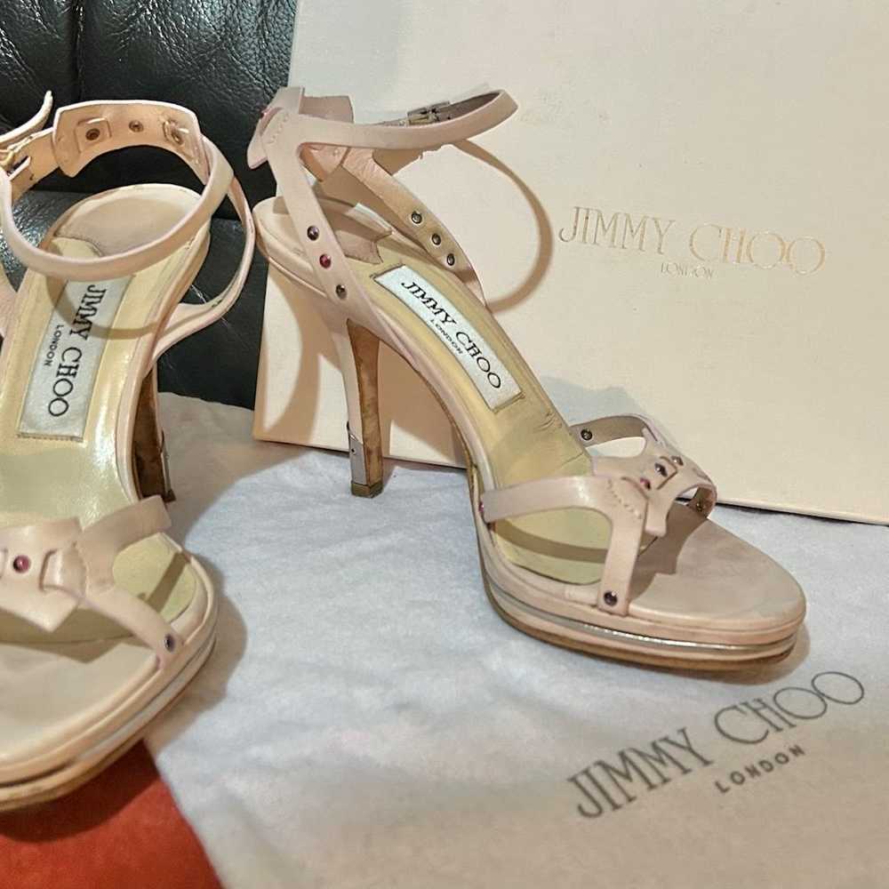 Vintage - Jimmy Choo 2004 “Jade” Pale Pink
Leathe… - image 3