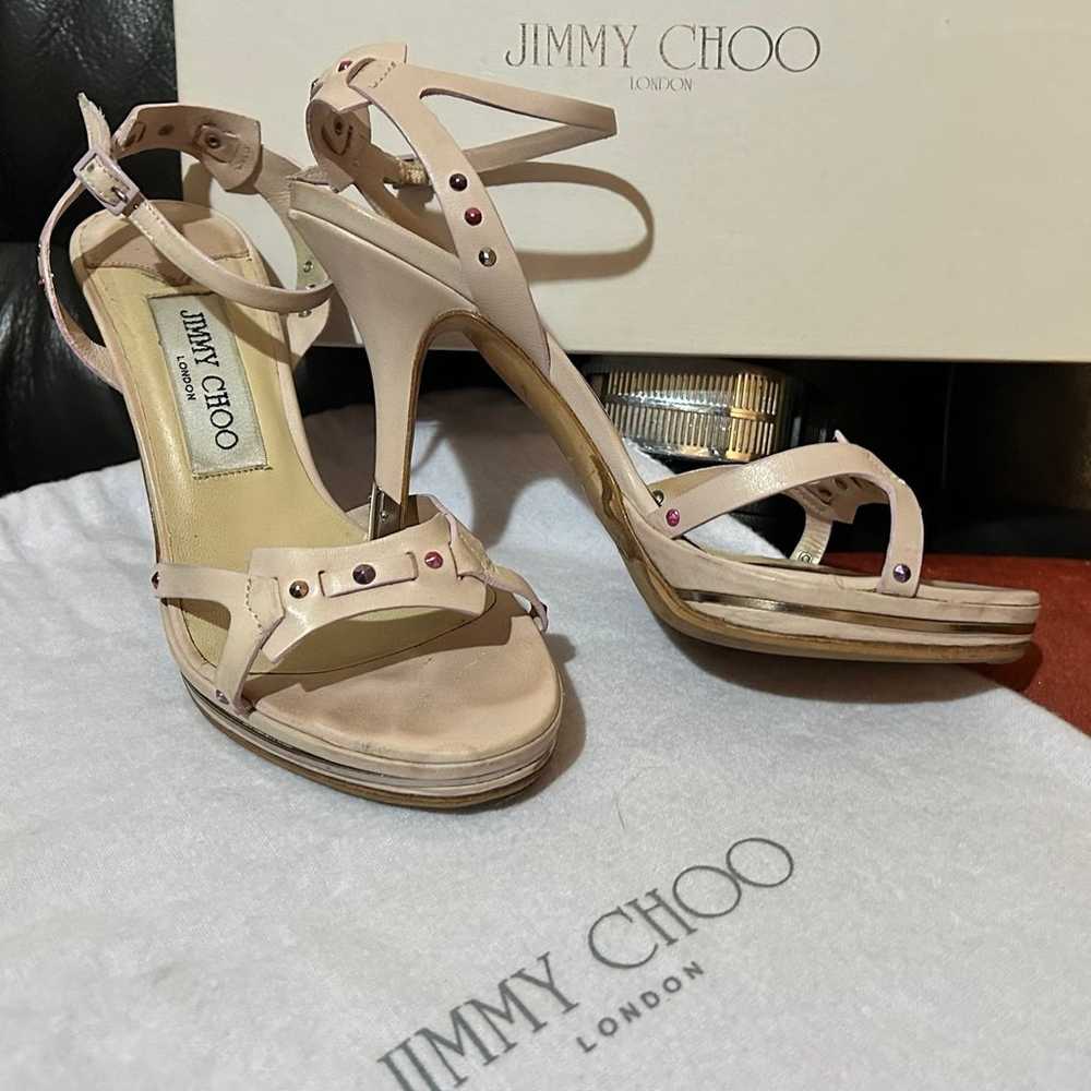 Vintage - Jimmy Choo 2004 “Jade” Pale Pink
Leathe… - image 4