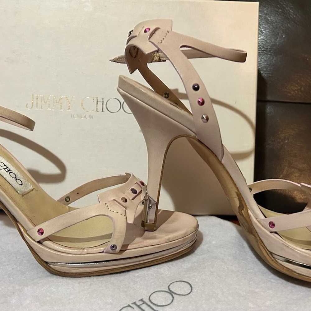 Vintage - Jimmy Choo 2004 “Jade” Pale Pink
Leathe… - image 5