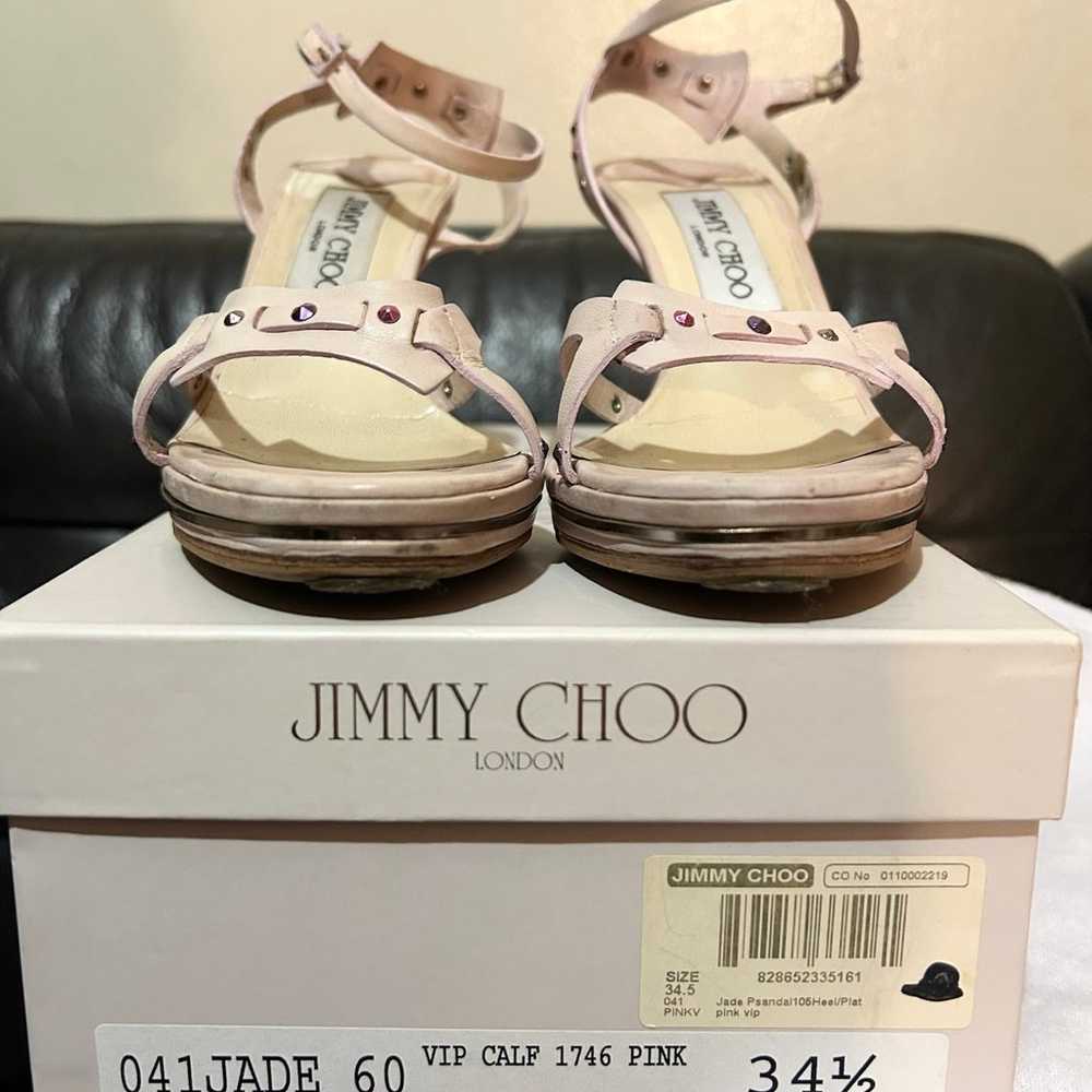 Vintage - Jimmy Choo 2004 “Jade” Pale Pink
Leathe… - image 7