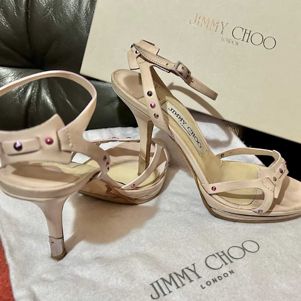 Vintage - Jimmy Choo 2004 “Jade” Pale Pink
Leathe… - image 9