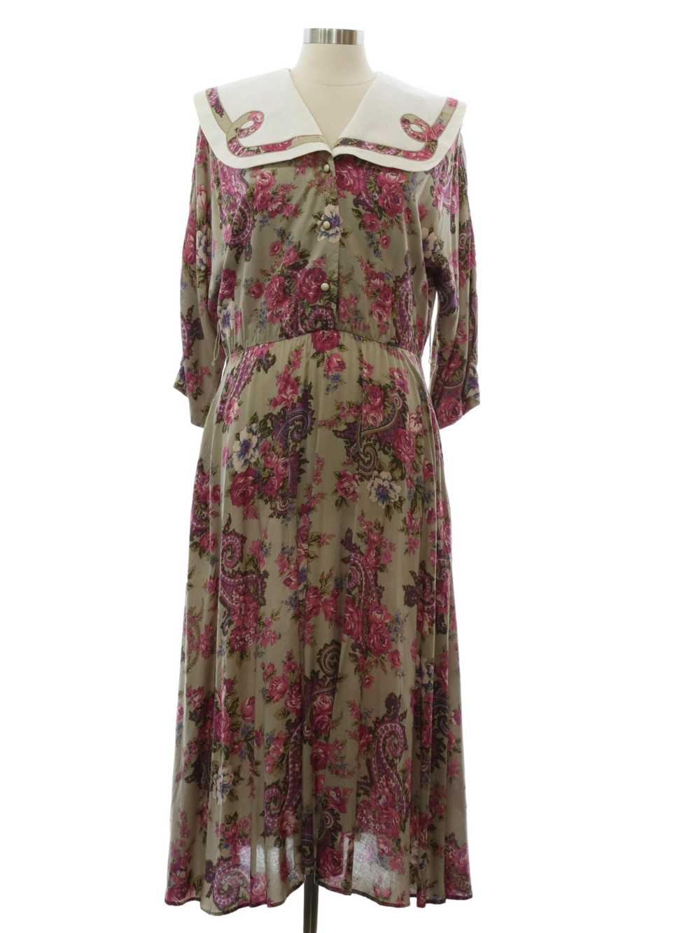 1980's Tina Barrie Tina Barrie Rayon Maxi Dress - image 1