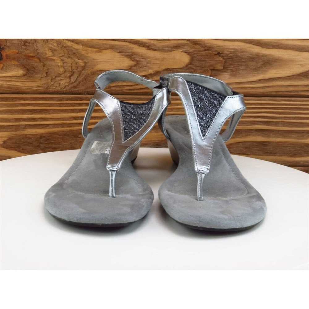 Dexflex Size 8.5 M Women Sandal Thong Silver Synt… - image 2