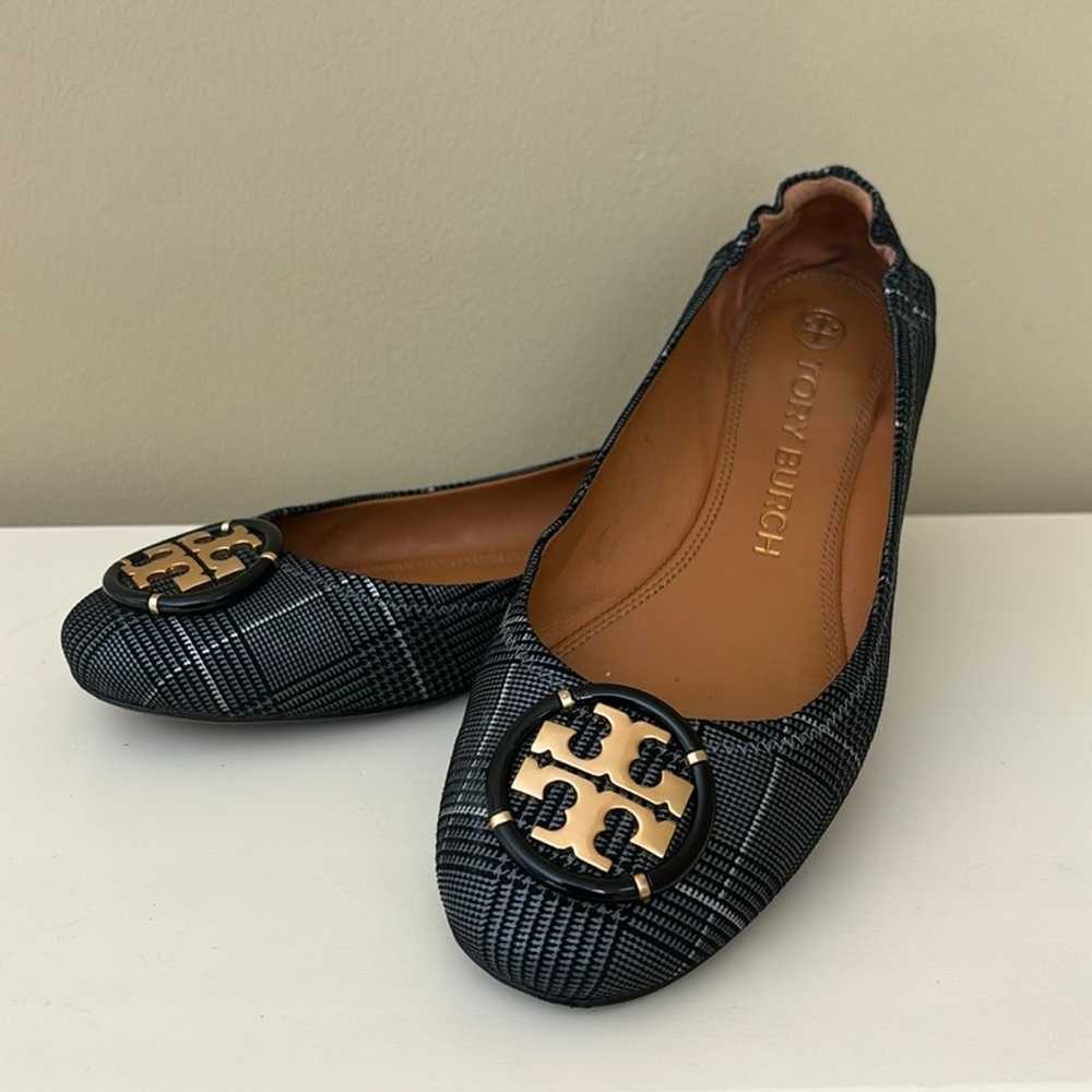 Tory Burch Grey Logo Ballet Flats - image 1