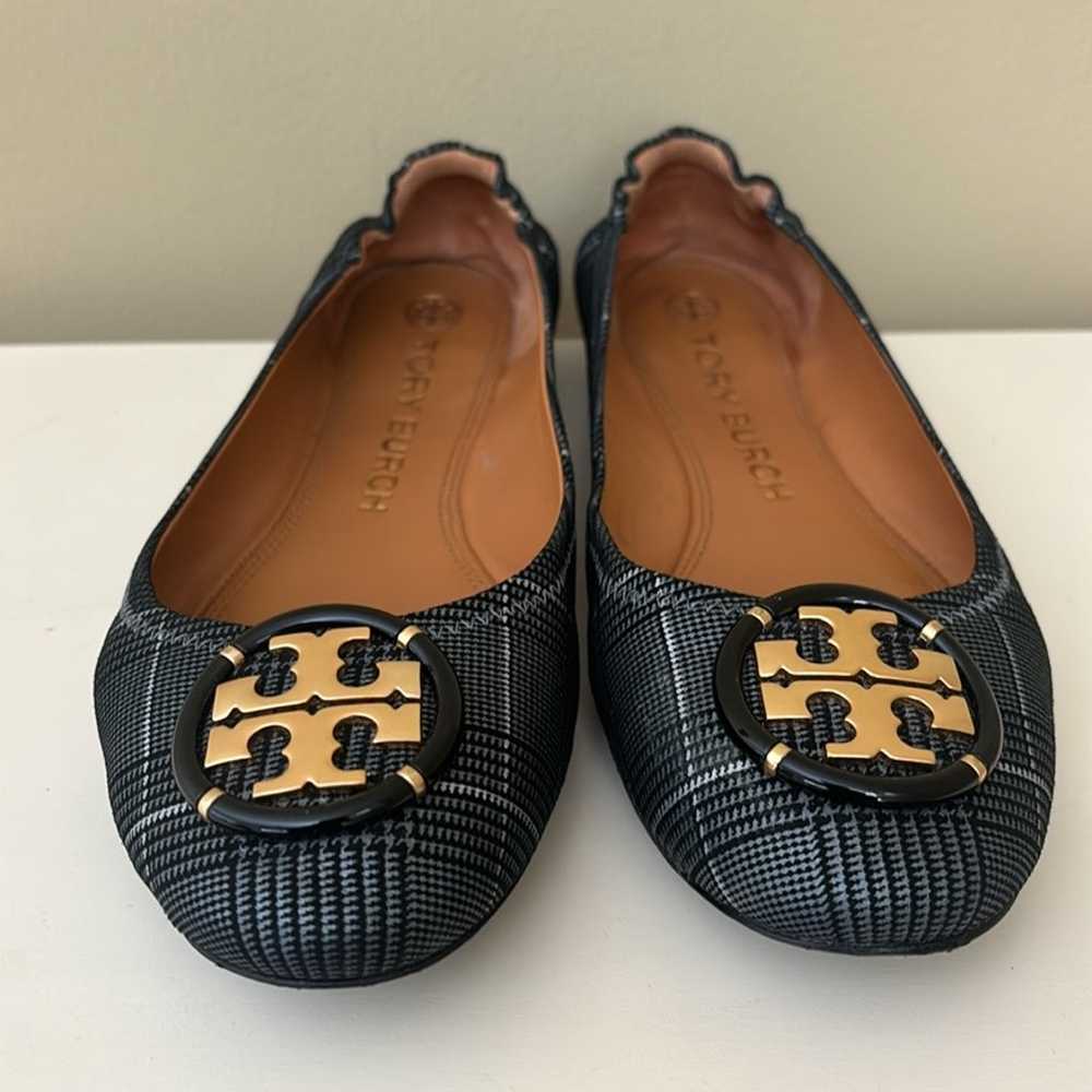 Tory Burch Grey Logo Ballet Flats - image 4