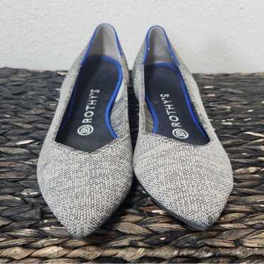 Rothys The Point Heather Cloud Gray Blue Flats Sho