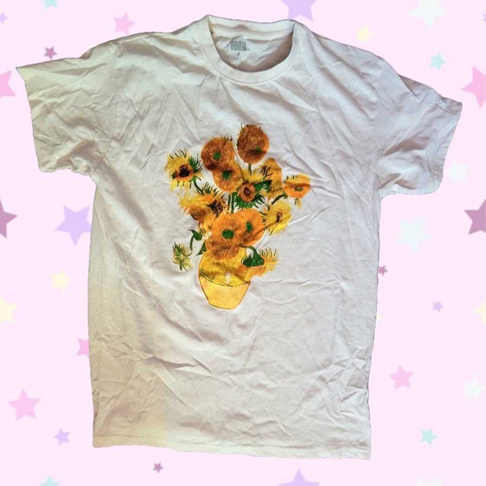 VINCENT VAN GOGH SUNFLOWERS SHIRT - image 1